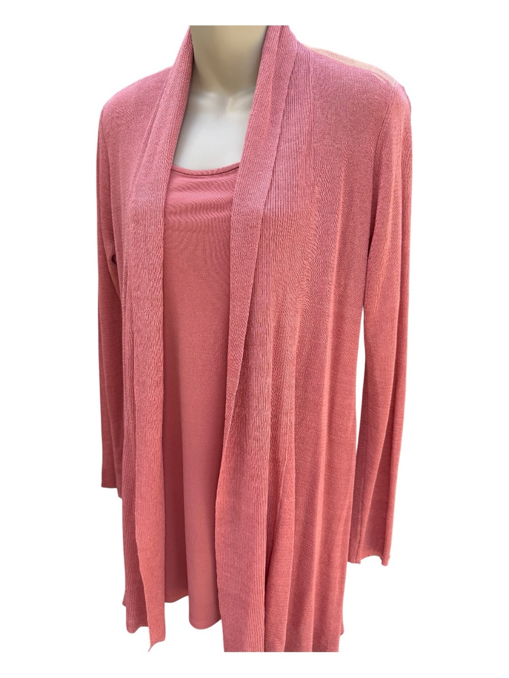 EILEEN FISHER open front cardigan with matching camisole, XS, NWT